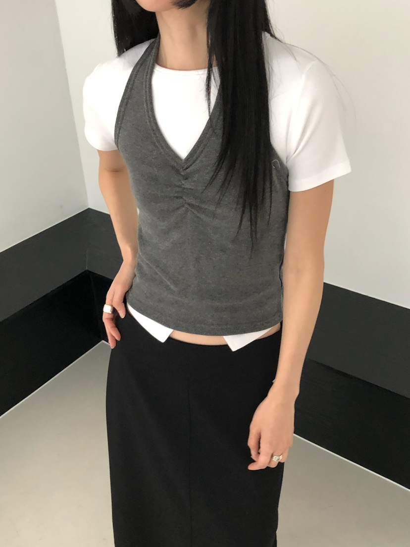 MOMENT韓國直郵實拍女裝新款時尚休閑推薦吊帶背心不含內搭MOMENT/RECOVER吊帶/背心