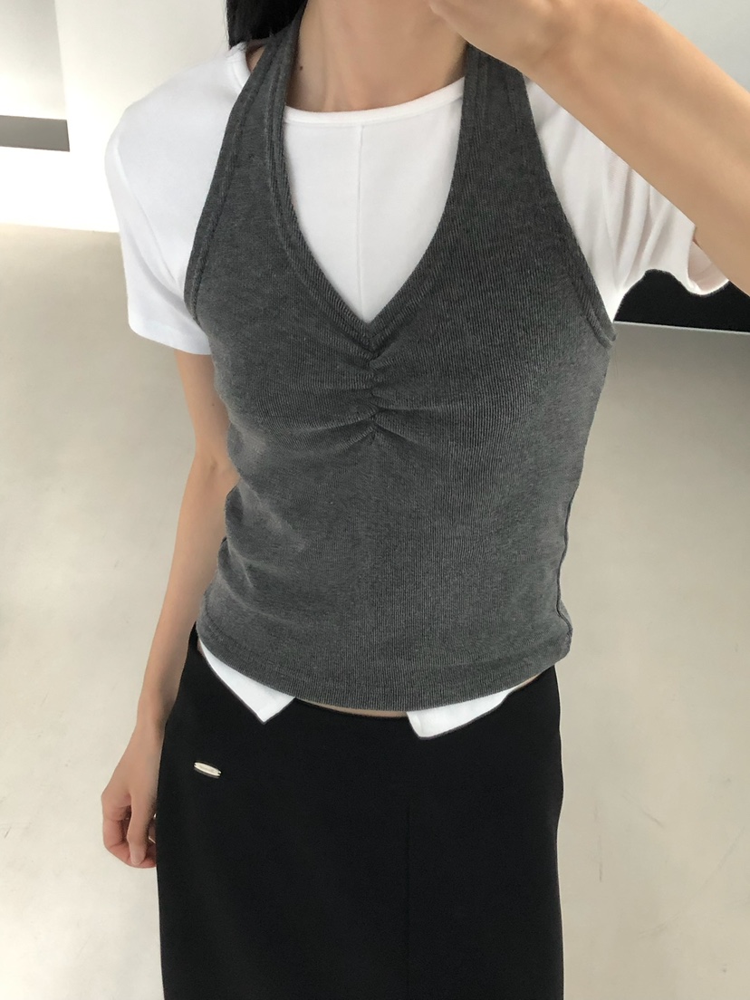 MOMENT韓國直郵實拍女裝新款時尚休閑推薦吊帶背心不含內搭MOMENT/RECOVER吊帶/背心圖色1