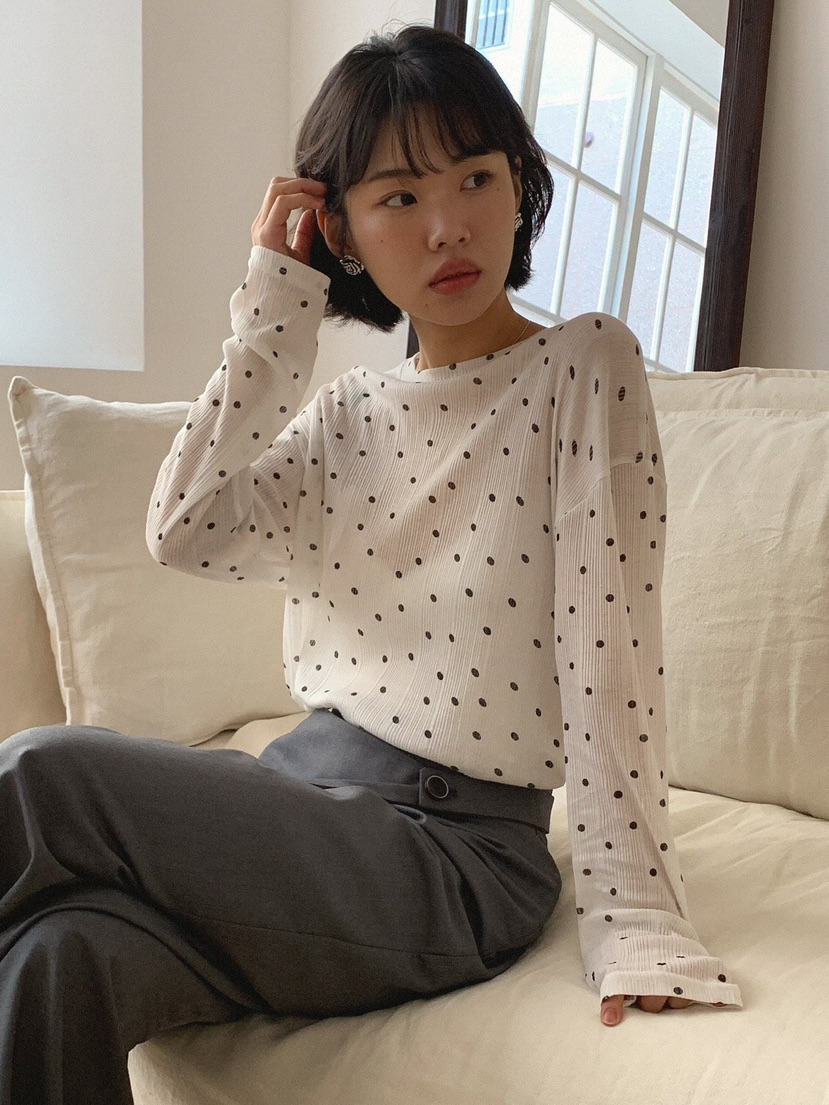 MOSMOS韓國代購女士新款時尚職業休閑熱賣推薦26春夏長袖T恤MOSMOS長袖T恤