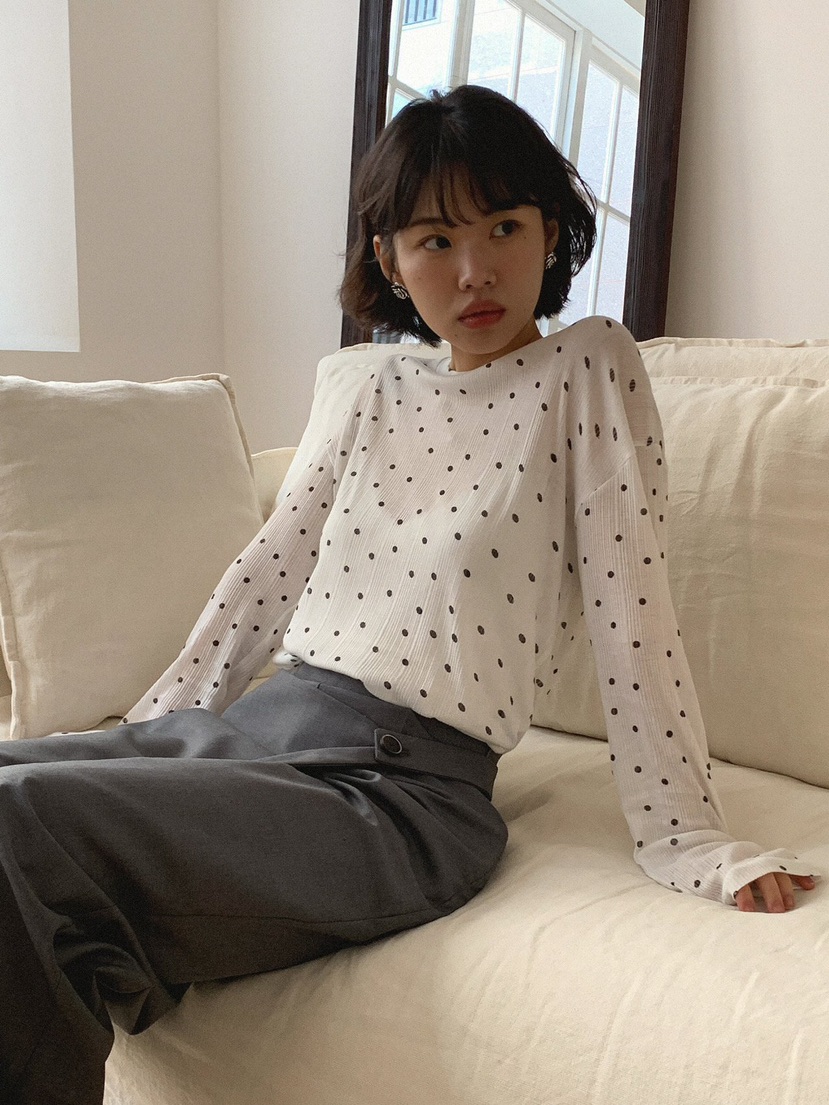 MOSMOS韓國代購女士新款時尚職業休閑熱賣推薦26春夏長袖T恤MOSMOS長袖T恤