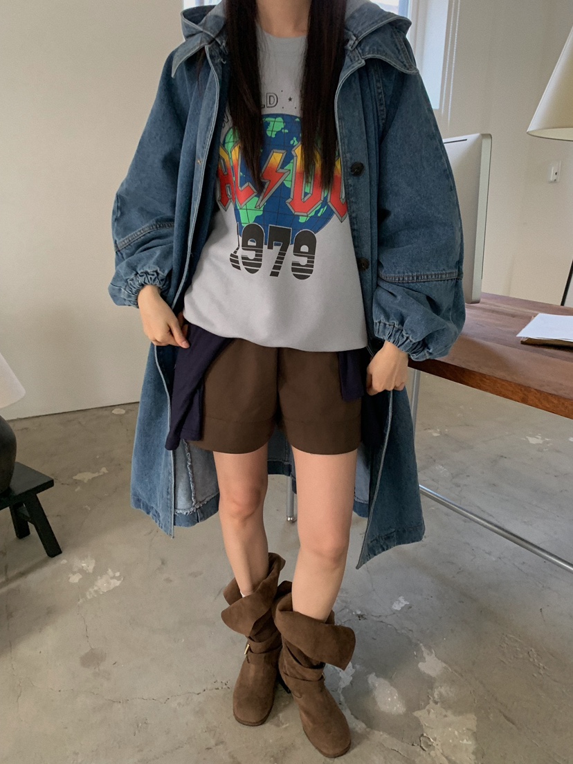 CAMEL-P韓國直郵實拍女士新款休閑短褲雙排扣棉質Came_l 家短褲