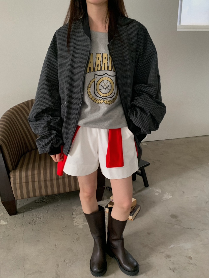 CAMEL-P韓國直郵實拍女士新款休閑短褲雙排扣棉質Came_l 家短褲