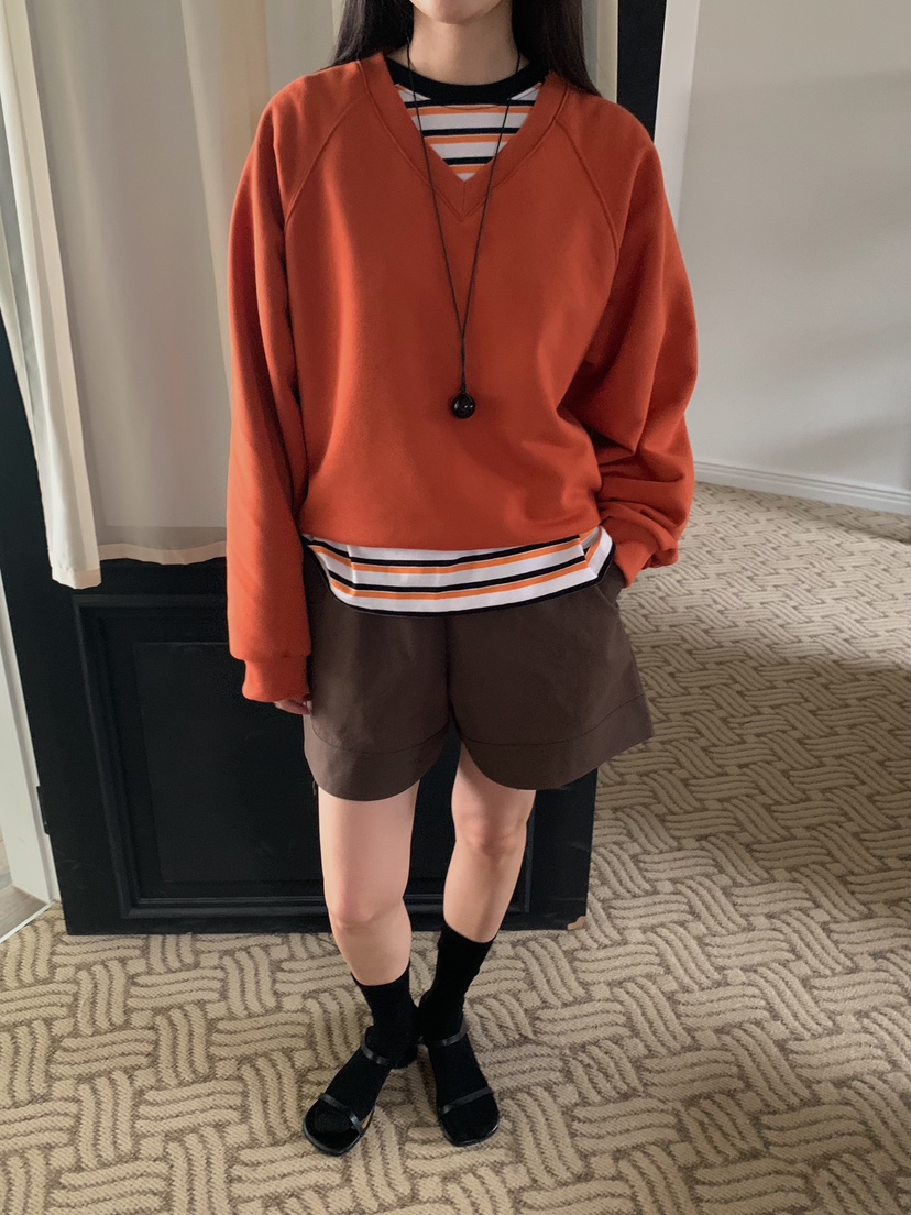 CAMEL-P韓國直郵實拍女士新款休閑短褲雙排扣棉質Came_l 家短褲