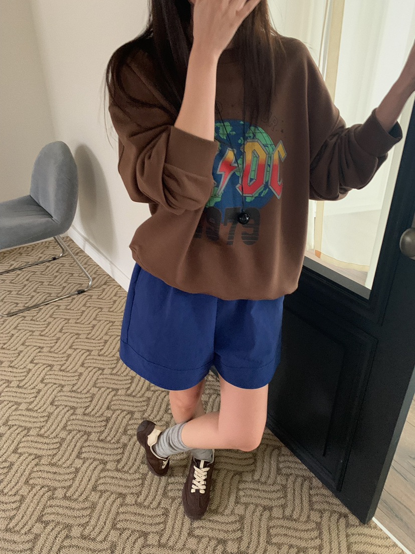 CAMEL-P韓國直郵實拍女士新款休閑短褲雙排扣棉質Came_l 家短褲