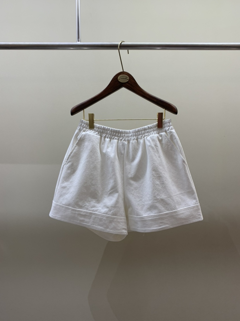 CAMEL-P韓國直郵實拍女士新款休閑短褲雙排扣棉質Came_l 家短褲圖色2