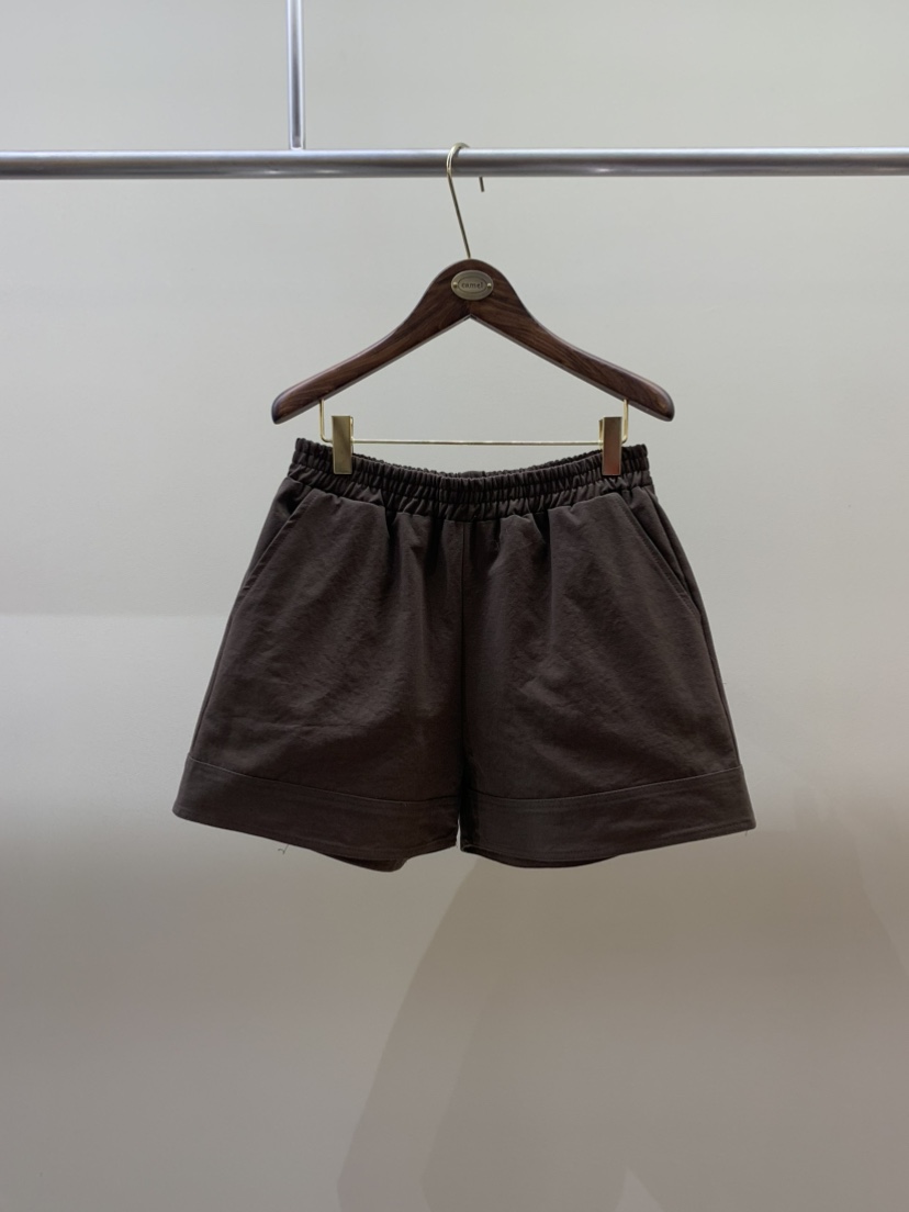 CAMEL-P韓國直郵實拍女士新款休閑短褲雙排扣棉質Came_l 家短褲圖色3