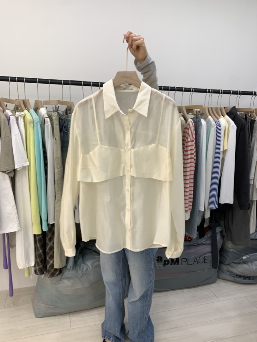 CEDARWOOD韓國直郵實拍女裝新品26春夏推薦職業襯衫蕾絲衫CEDAR WOOD襯衫/蕾絲衫圖色1