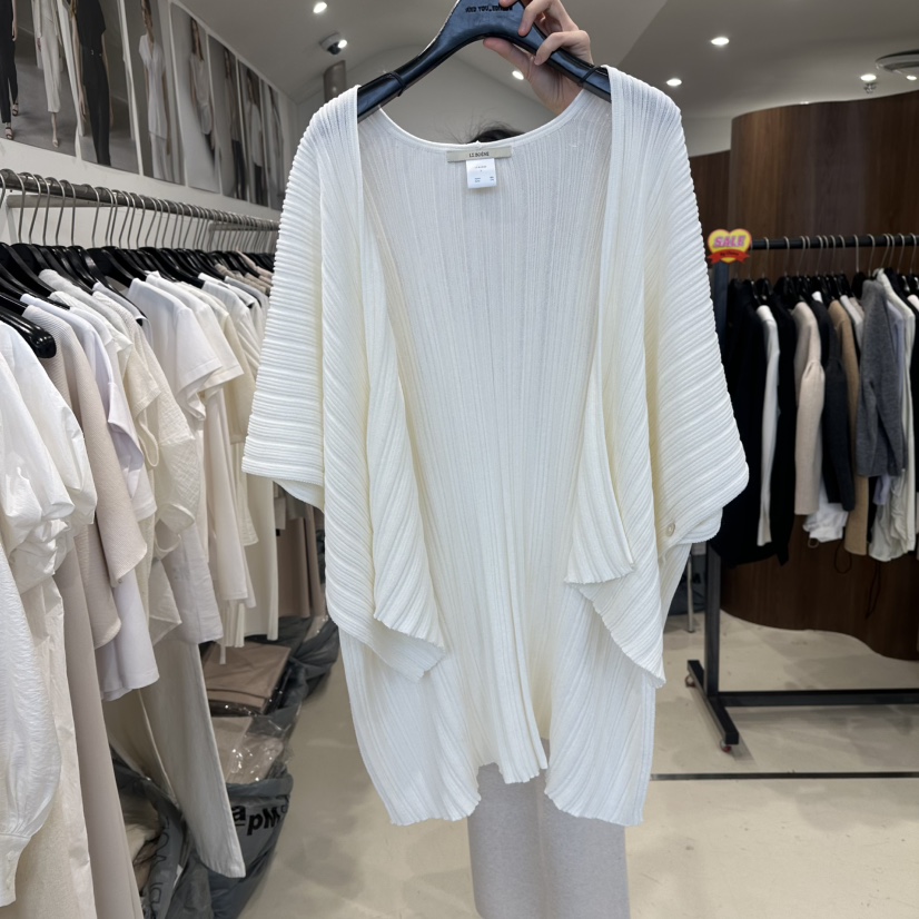 LE EDITION/LEBOENE韓國直郵女士新品職業針織衫褶裥開衫LE EDITION/LEBOENE針織衫圖色1