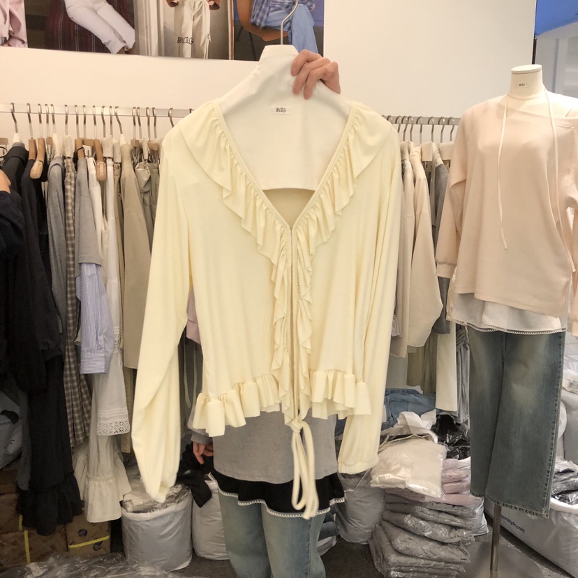 SALONDEMAG韓國東大門直郵女士新品26春夏推薦長袖T恤羊毛衫SALONDEMAG長袖T恤圖色1