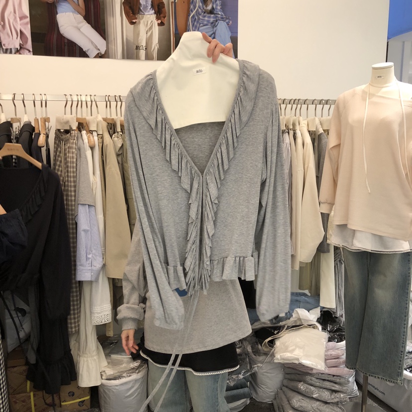 SALONDEMAG韓國東大門直郵女士新品26春夏推薦長袖T恤羊毛衫SALONDEMAG長袖T恤圖色3