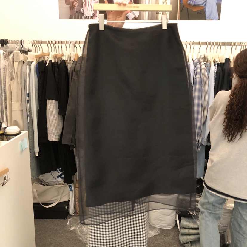 SALONDEMAG韓國直郵女士新款時尚休閑熱賣半身裙中短裙透視SALONDEMAG半身裙/中短裙圖色2
