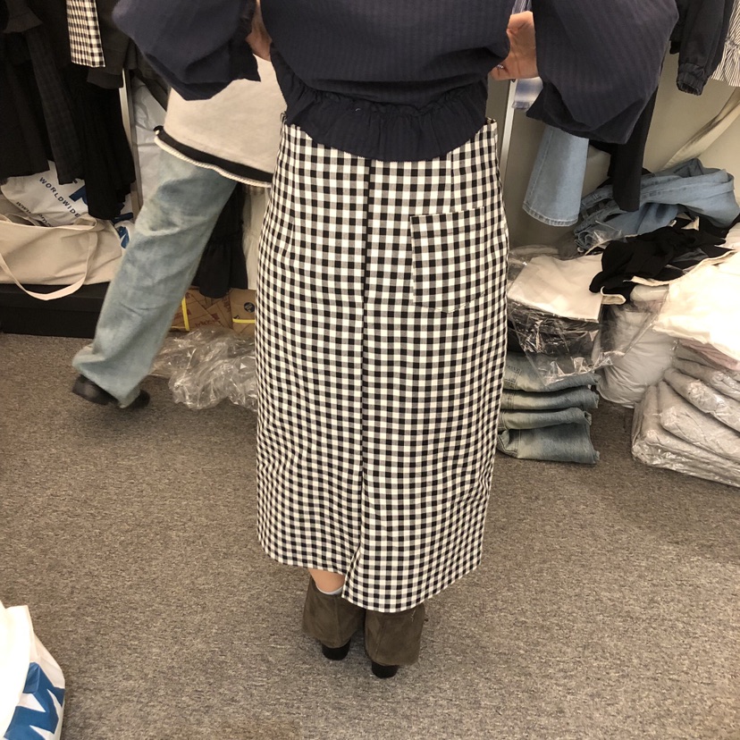 SALONDEMAG韓國東大門代購女士新品休閑半身裙中短裙格紋SALONDEMAG半身裙/中短裙