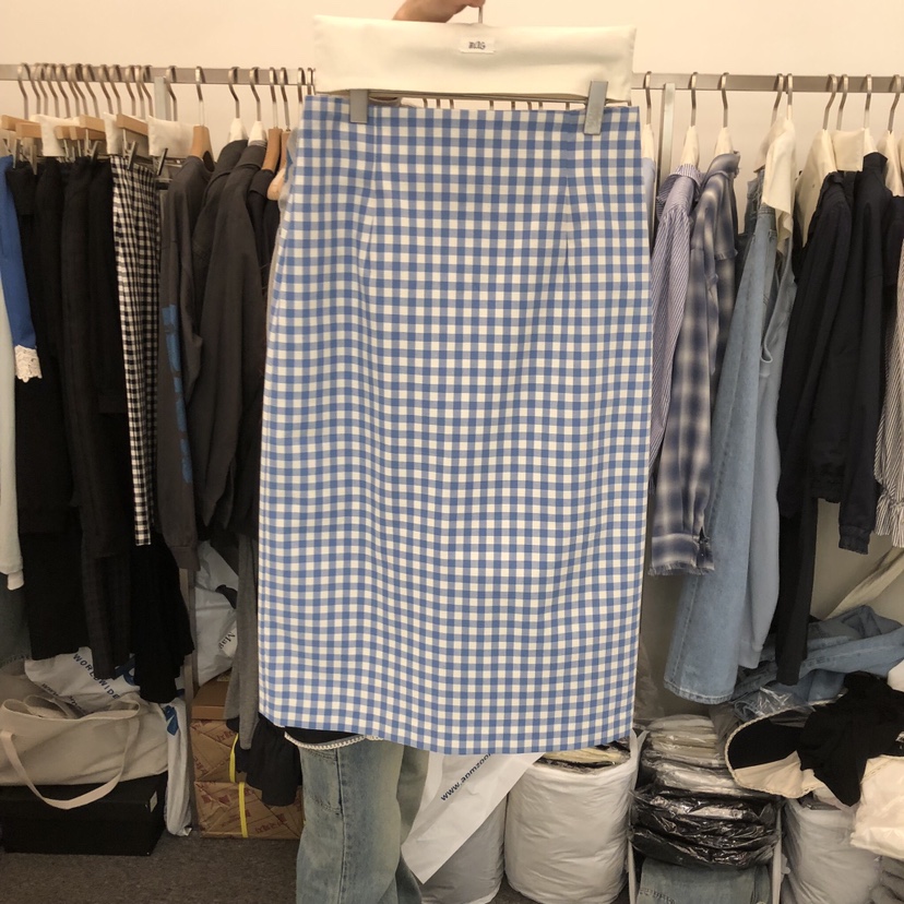 SALONDEMAG韓國東大門代購女士新品休閑半身裙中短裙格紋SALONDEMAG半身裙/中短裙圖色3