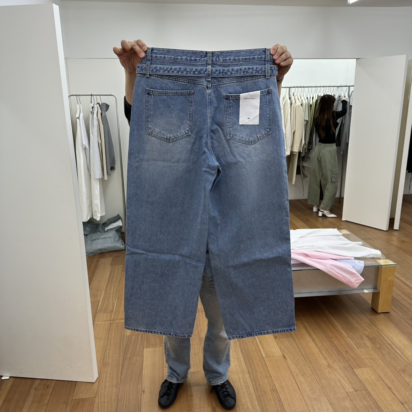 MYNAMEIS/AIME HOPE MAKE韓國代購女裝新款人氣牛仔褲含腰帶MYNAMEIS/AIME HOPE MAKE牛仔褲