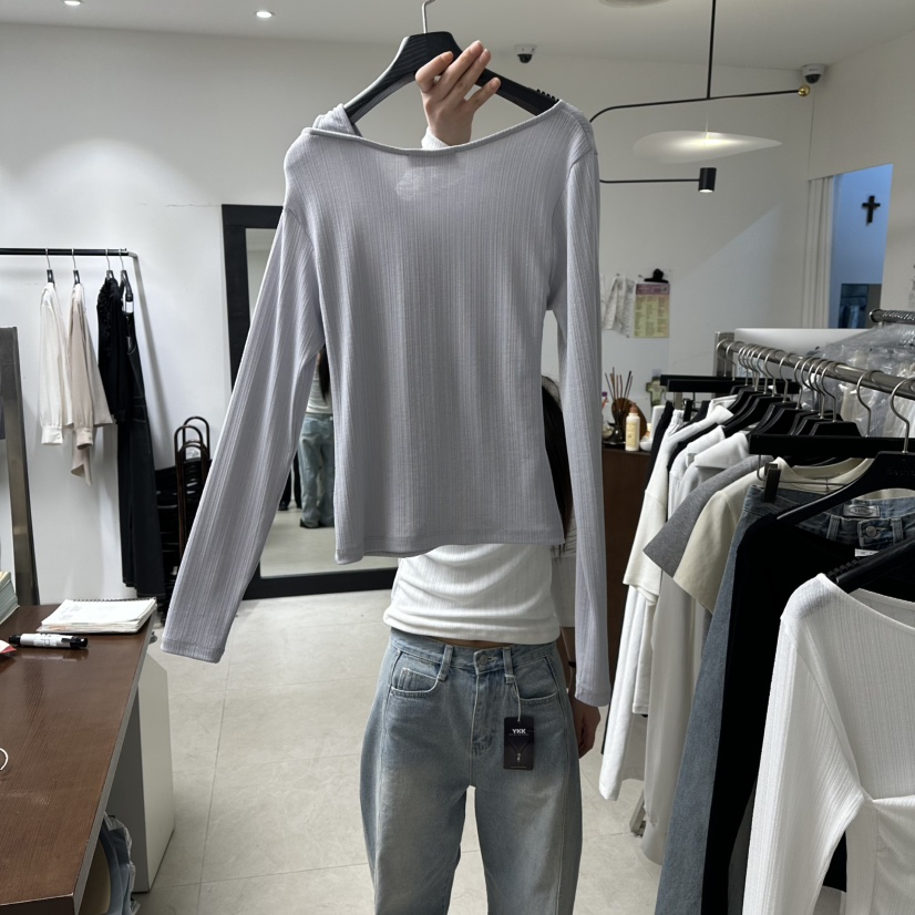 BETHEL韓國東大門直郵女裝新品休閑熱賣推薦職業26春夏長袖T恤BETHEL長袖T恤