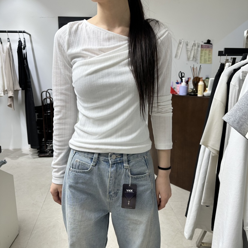 BETHEL韓國東大門直郵女裝新品休閑熱賣推薦職業26春夏長袖T恤BETHEL長袖T恤圖色1