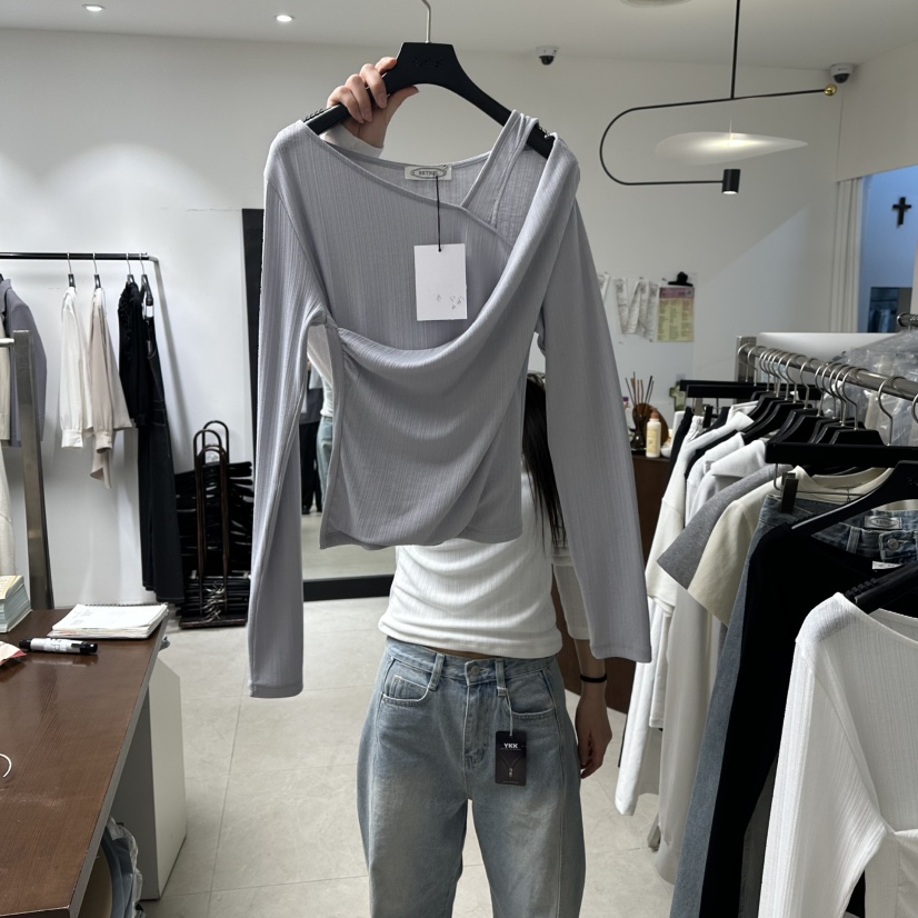 BETHEL韓國東大門直郵女裝新品休閑熱賣推薦職業26春夏長袖T恤BETHEL長袖T恤圖色2