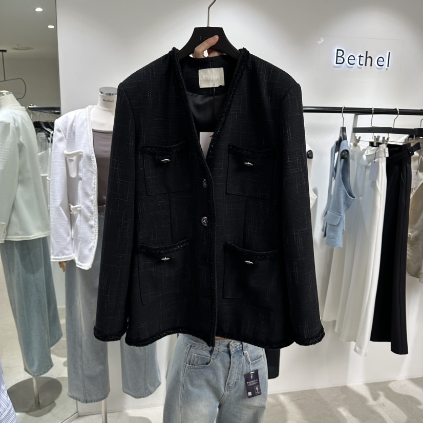 BETHEL韓國東大門代購女士新款26春夏時尚推薦人氣休閑夾克BETHEL夾克圖色1