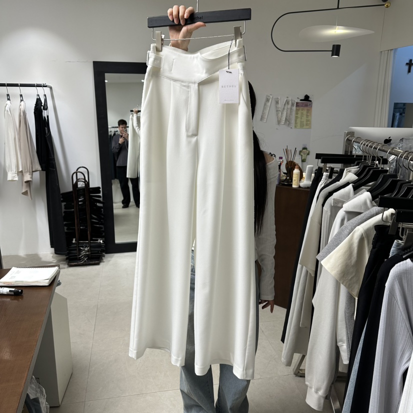 BETHEL韓國東大門直郵女裝新品職業時尚熱賣人氣休閑褲腰帶BETHEL休閑褲圖色1