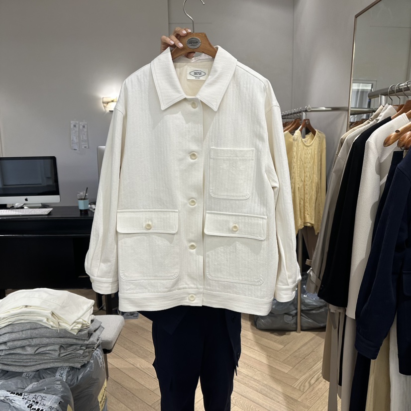 BRUSH-P/MULETTE韓國直郵女裝新品職業時尚26春夏夾克人字紋BRUSH-P/MULETTE夾克圖色1