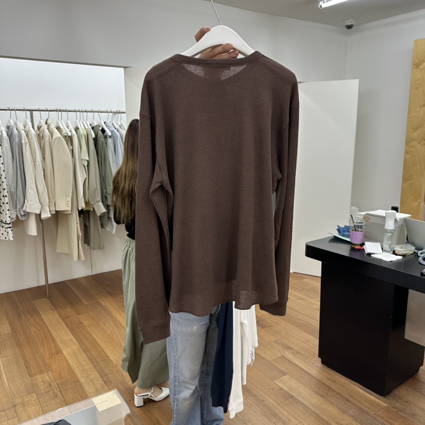 MYNAMEIS/AIME HOPE MAKE韓國東大門代購女裝新款職業長袖T恤MYNAMEIS/AIME HOPE MAKE長袖T恤