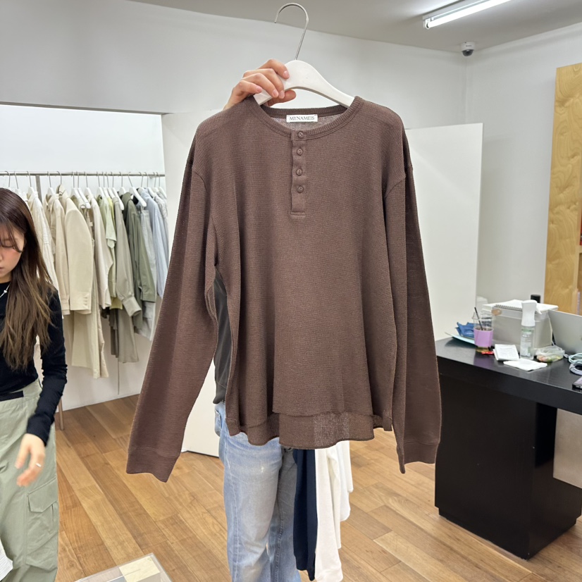 MYNAMEIS/AIME HOPE MAKE韓國東大門代購女裝新款職業長袖T恤MYNAMEIS/AIME HOPE MAKE長袖T恤圖色3