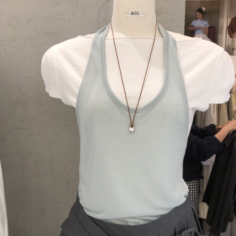 SALONDEMAG韓國東大門代購女士新款熱賣吊帶背心不含內搭不含項鏈SALONDEMAG吊帶/背心圖色2