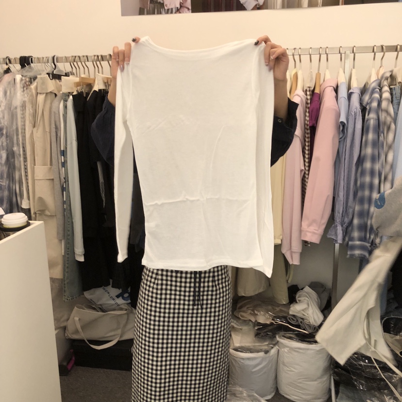 SALONDEMAG韓國直郵女士新款時尚推薦人氣休閑長袖T恤透明SALONDEMAG長袖T恤圖色1