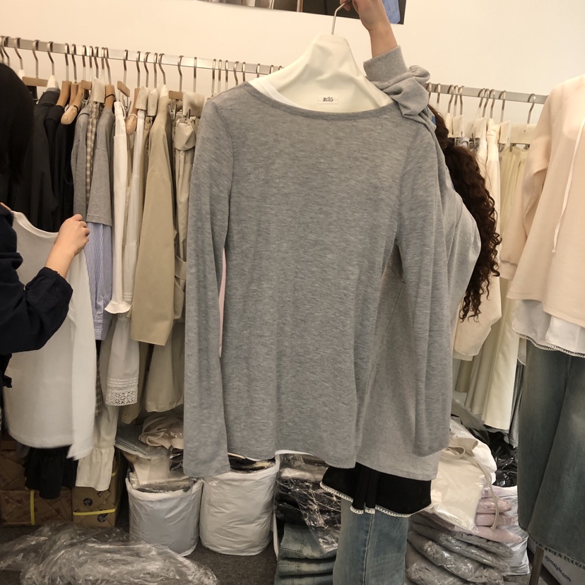 SALONDEMAG韓國直郵女士新款時尚推薦人氣休閑長袖T恤透明SALONDEMAG長袖T恤圖色3