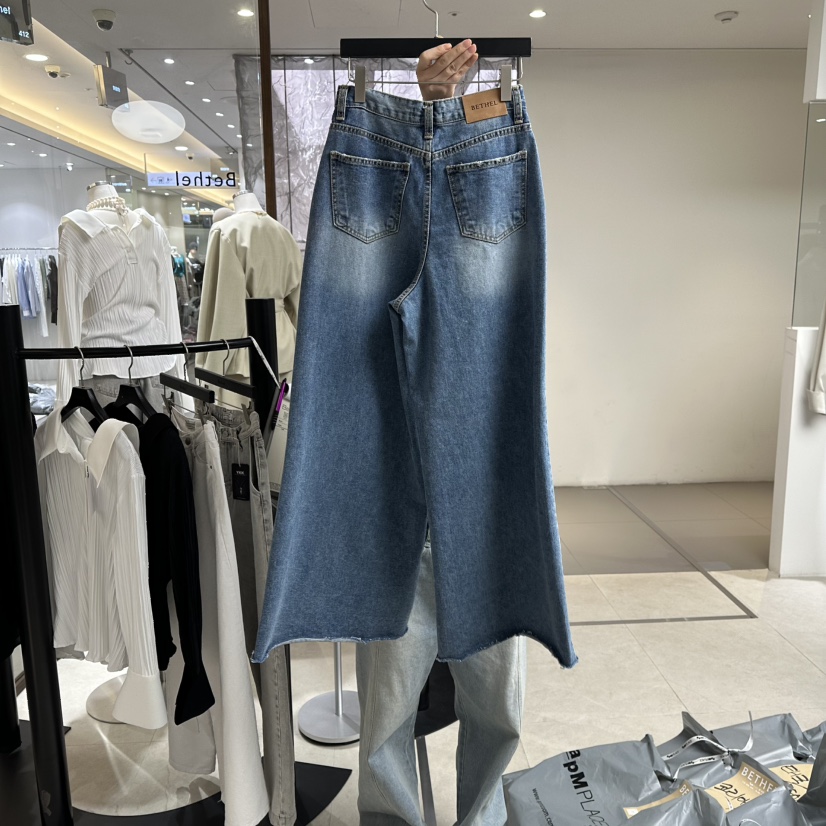 BETHEL韓國代購女裝新款推薦人氣職業時尚26春夏牛仔褲復古BETHEL牛仔褲