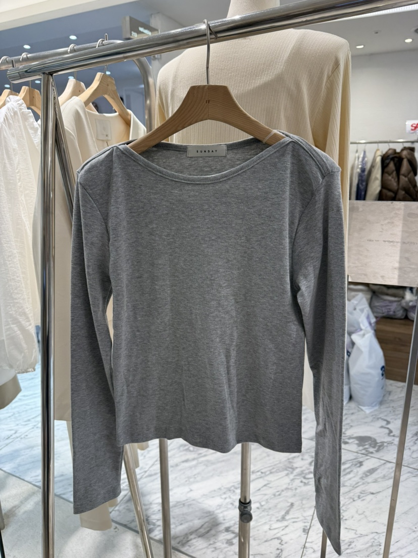 FF/SUNDAY韓國直郵實拍女士新品熱賣休閑人氣長袖T恤船領FF/SUNDAY長袖T恤圖色4