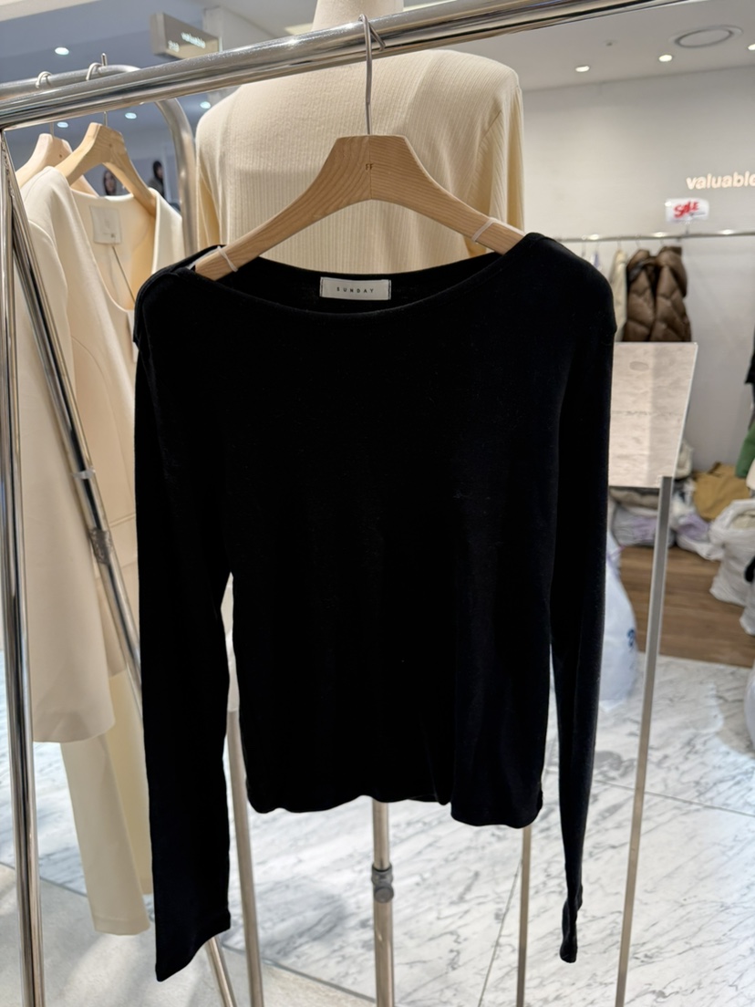 FF/SUNDAY韓國直郵實拍女士新品熱賣休閑人氣長袖T恤船領FF/SUNDAY長袖T恤圖色5