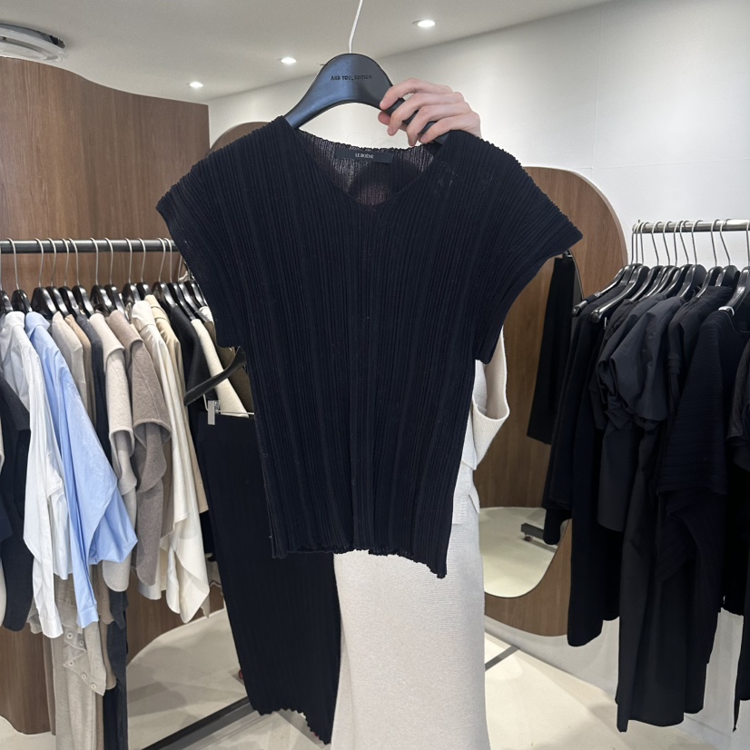 LE EDITION/LEBOENE韓國直郵實拍女士新品職業人氣T恤褶裥LE EDITION/LEBOENET恤圖色2