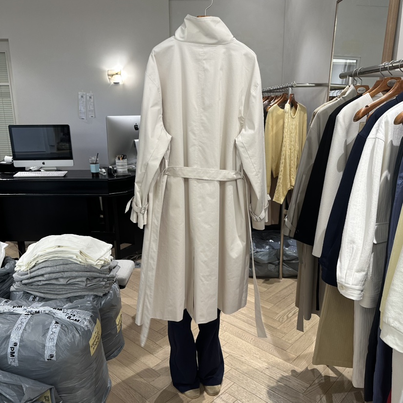 BRUSH-P/MULETTE韓國代購女裝新品人氣推薦長款風衣含腰帶BRUSH-P/MULETTE長款風衣