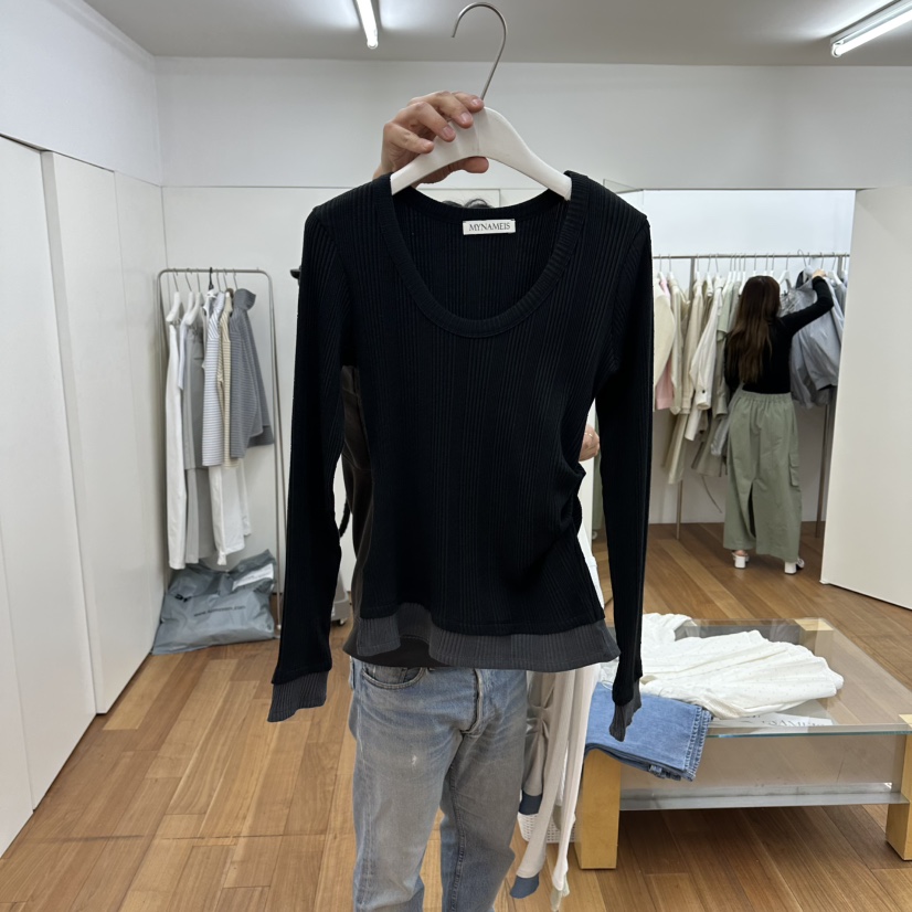 MYNAMEIS/AIME HOPE MAKE韓國代購女裝新款時尚長袖T恤MYNAMEIS/AIME HOPE MAKE長袖T恤圖色2