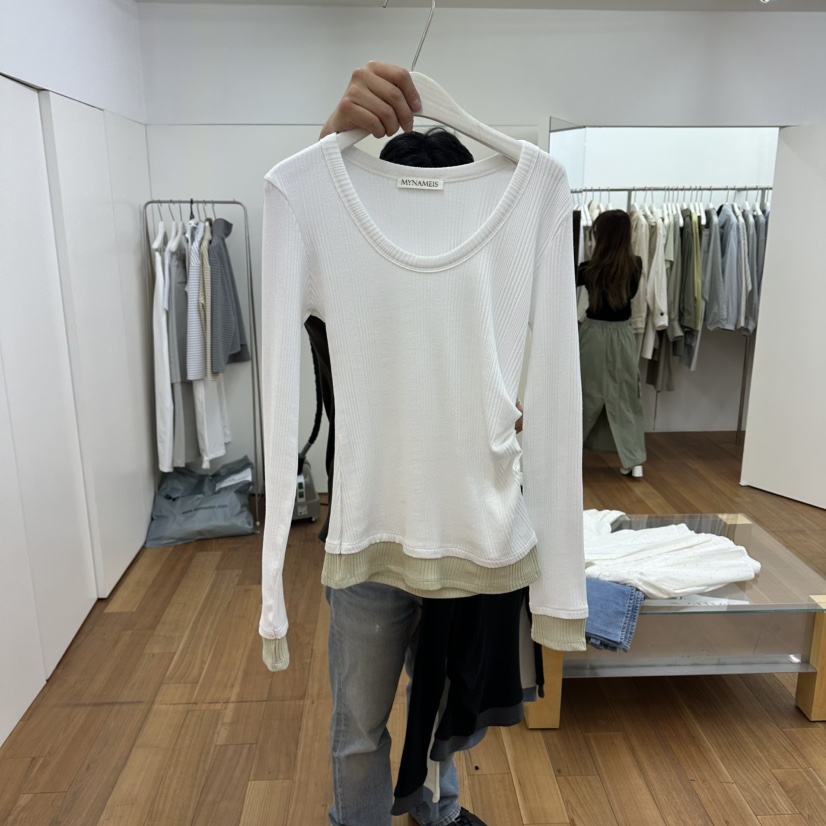 MYNAMEIS/AIME HOPE MAKE韓國代購女裝新款時尚長袖T恤MYNAMEIS/AIME HOPE MAKE長袖T恤圖色3