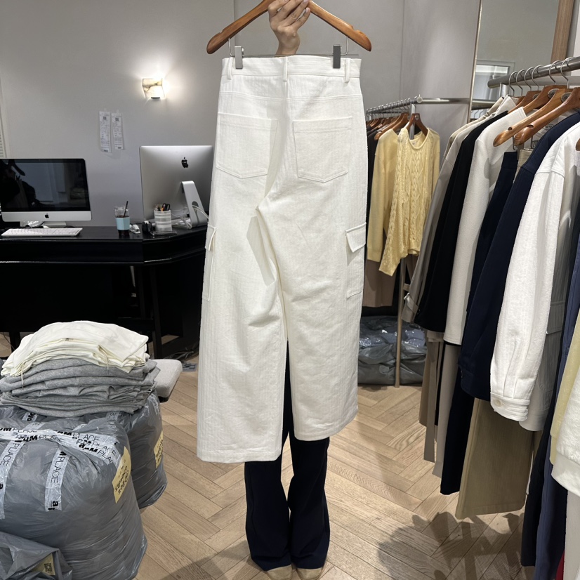 BRUSH-P/MULETTE韓國東大門直郵女裝新款推薦休閑褲人字紋BRUSH-P/MULETTE休閑褲