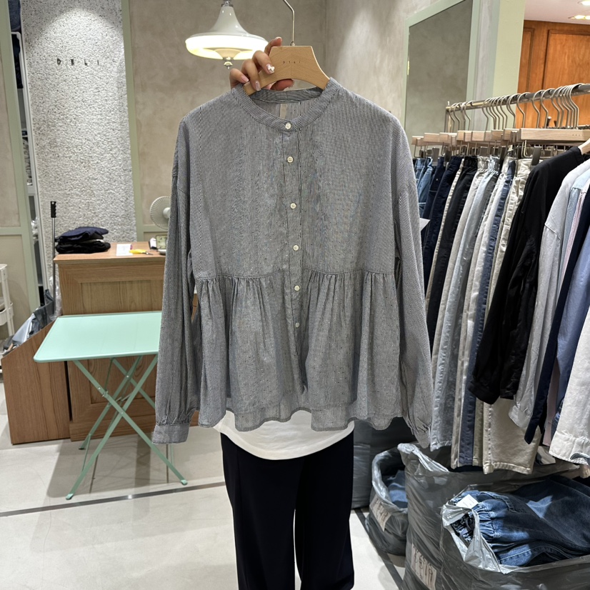 DELI JENNY韓國東大門代購女裝新品時尚人氣推薦襯衫蕾絲衫DELI JENNY襯衫/蕾絲衫圖色3