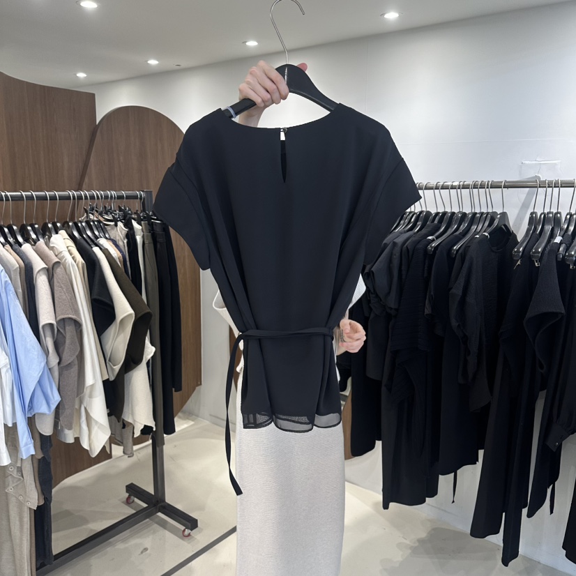 LE EDITION/LEBOENE韓國代購女士新品推薦襯衫蕾絲衫含腰繩LE EDITION/LEBOENE襯衫/蕾絲衫