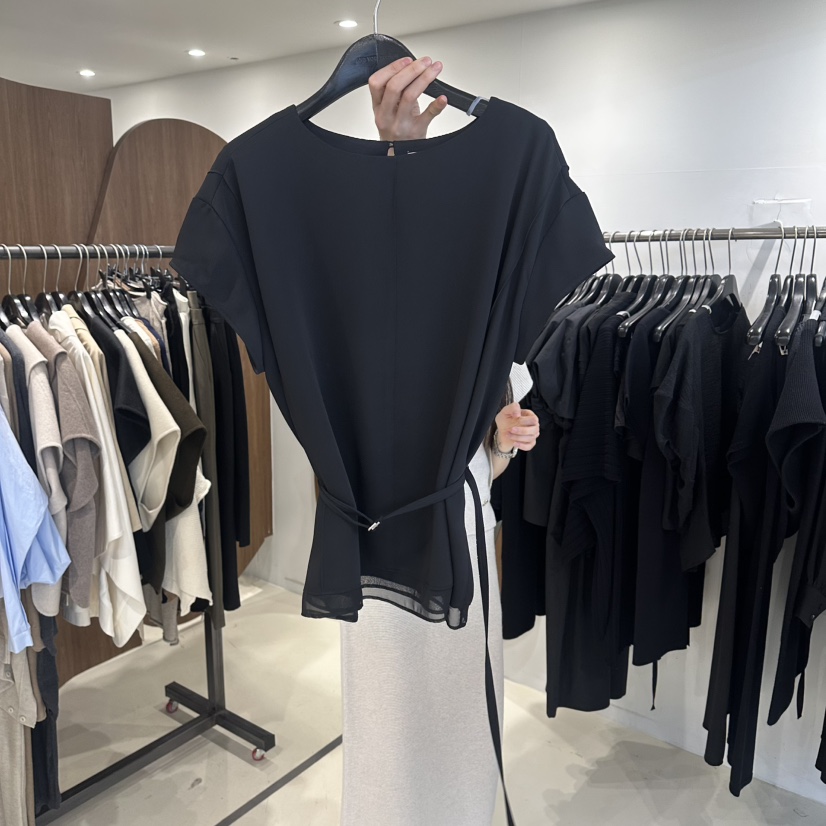 LE EDITION/LEBOENE韓國代購女士新品推薦襯衫蕾絲衫含腰繩LE EDITION/LEBOENE襯衫/蕾絲衫圖色1