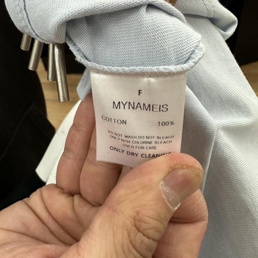 MYNAMEIS/AIME HOPE MAKE韓國東大門代購女裝新品時尚長袖T恤口袋MYNAMEIS/AIME HOPE MAKE長袖T恤