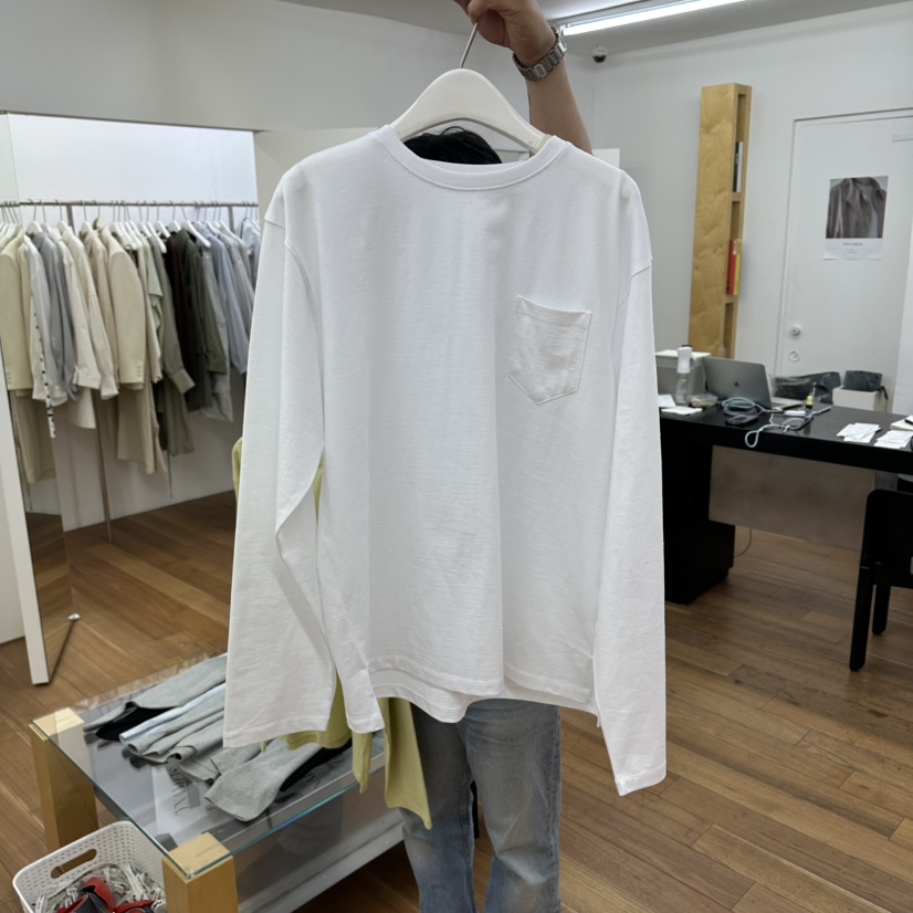 MYNAMEIS/AIME HOPE MAKE韓國東大門代購女裝新品時尚長袖T恤口袋MYNAMEIS/AIME HOPE MAKE長袖T恤圖色1