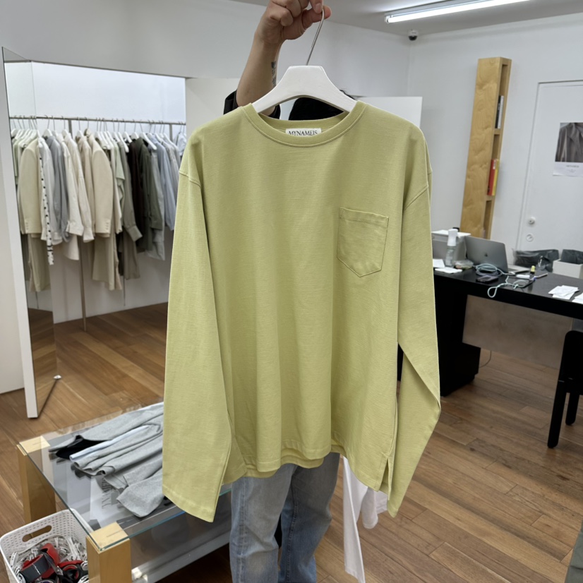 MYNAMEIS/AIME HOPE MAKE韓國東大門代購女裝新品時尚長袖T恤口袋MYNAMEIS/AIME HOPE MAKE長袖T恤圖色2