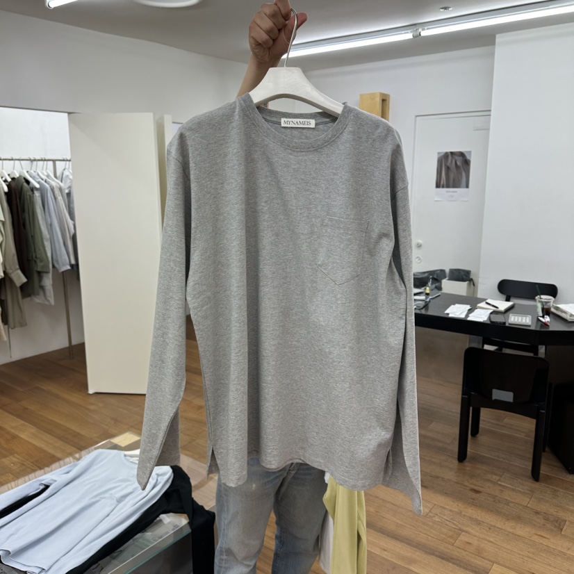 MYNAMEIS/AIME HOPE MAKE韓國東大門代購女裝新品時尚長袖T恤口袋MYNAMEIS/AIME HOPE MAKE長袖T恤圖色3