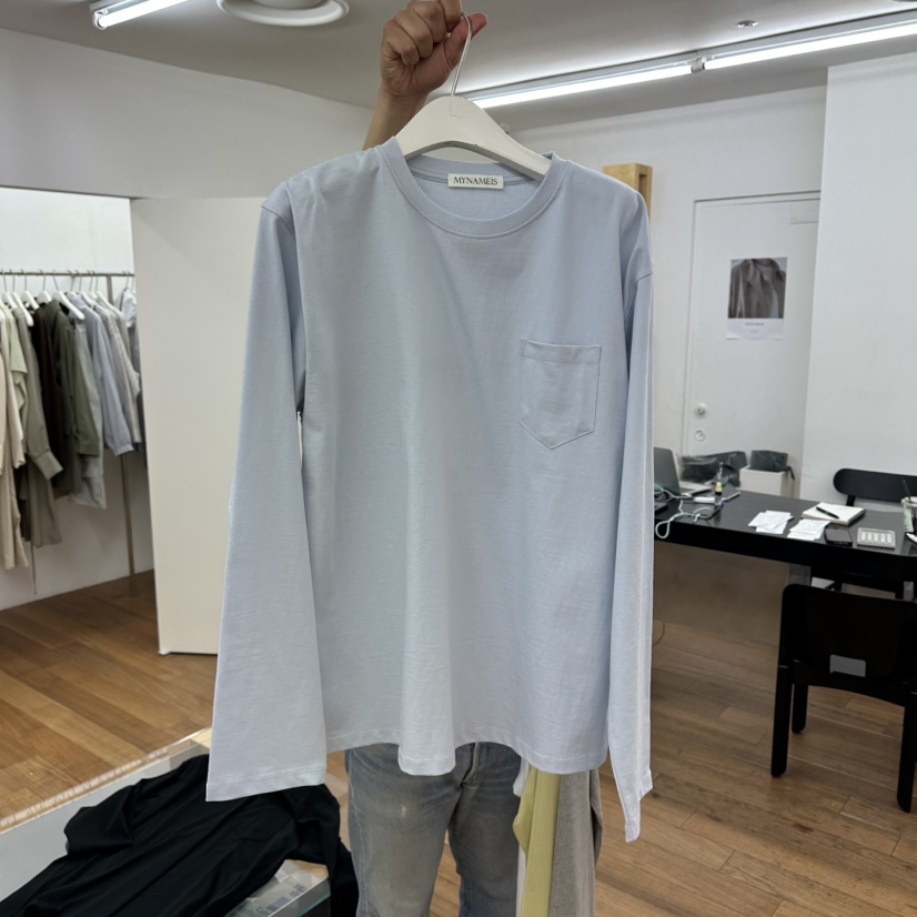 MYNAMEIS/AIME HOPE MAKE韓國東大門代購女裝新品時尚長袖T恤口袋MYNAMEIS/AIME HOPE MAKE長袖T恤圖色4