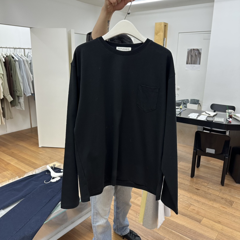 MYNAMEIS/AIME HOPE MAKE韓國東大門代購女裝新品時尚長袖T恤口袋MYNAMEIS/AIME HOPE MAKE長袖T恤圖色5