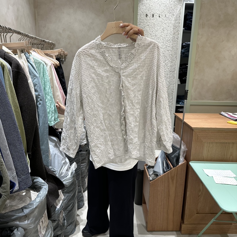 DELI JENNY韓國東大門直郵女士新款26春夏職業襯衫蕾絲衫DELI JENNY襯衫/蕾絲衫圖色1