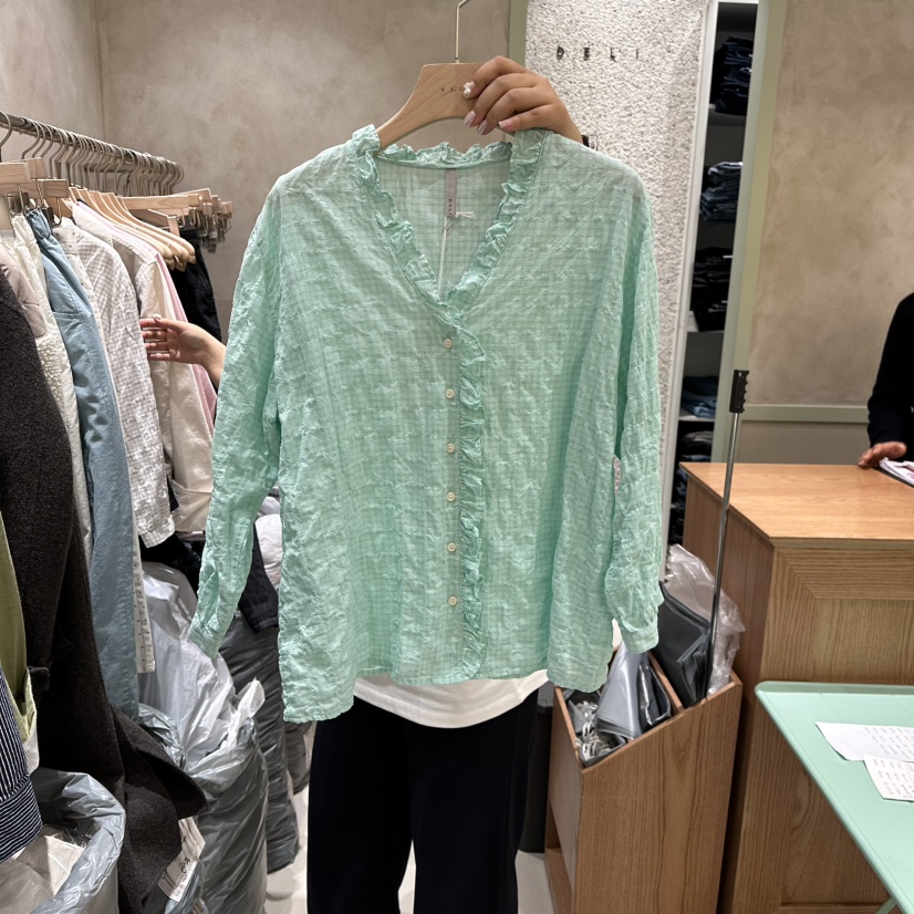 DELI JENNY韓國東大門直郵女士新款26春夏職業襯衫蕾絲衫DELI JENNY襯衫/蕾絲衫圖色2