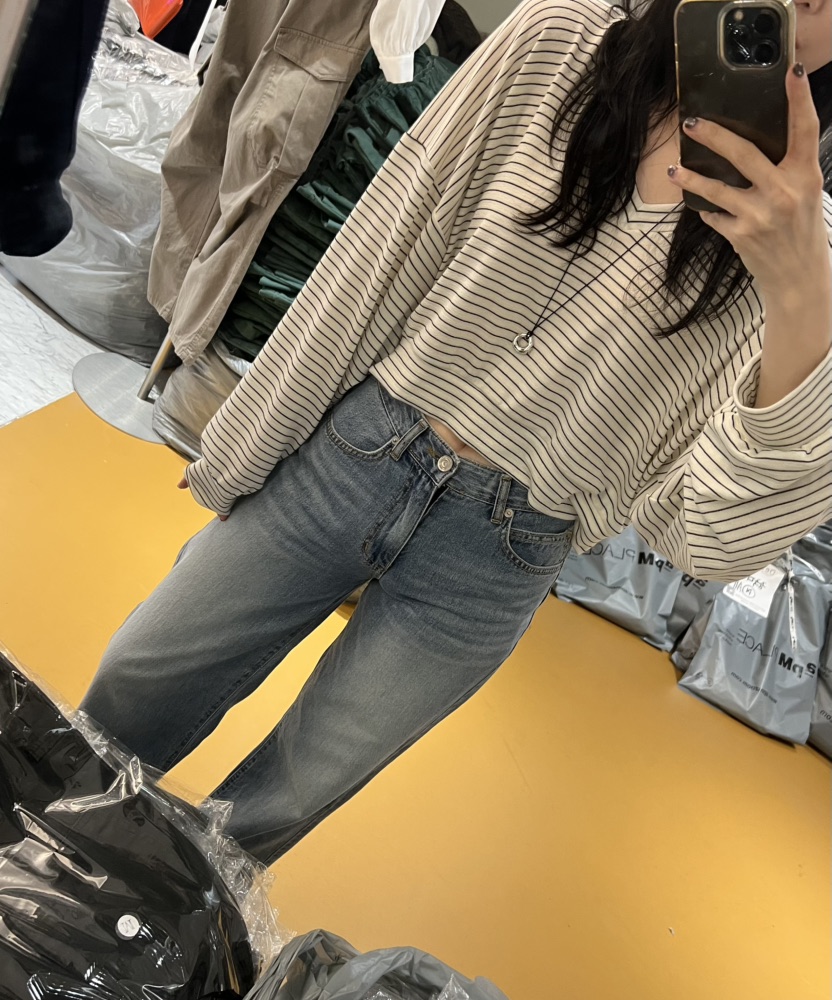 DE VENTI韓國東大門代購女士新款休閑26春夏職業人氣牛仔褲DE VENTI牛仔褲