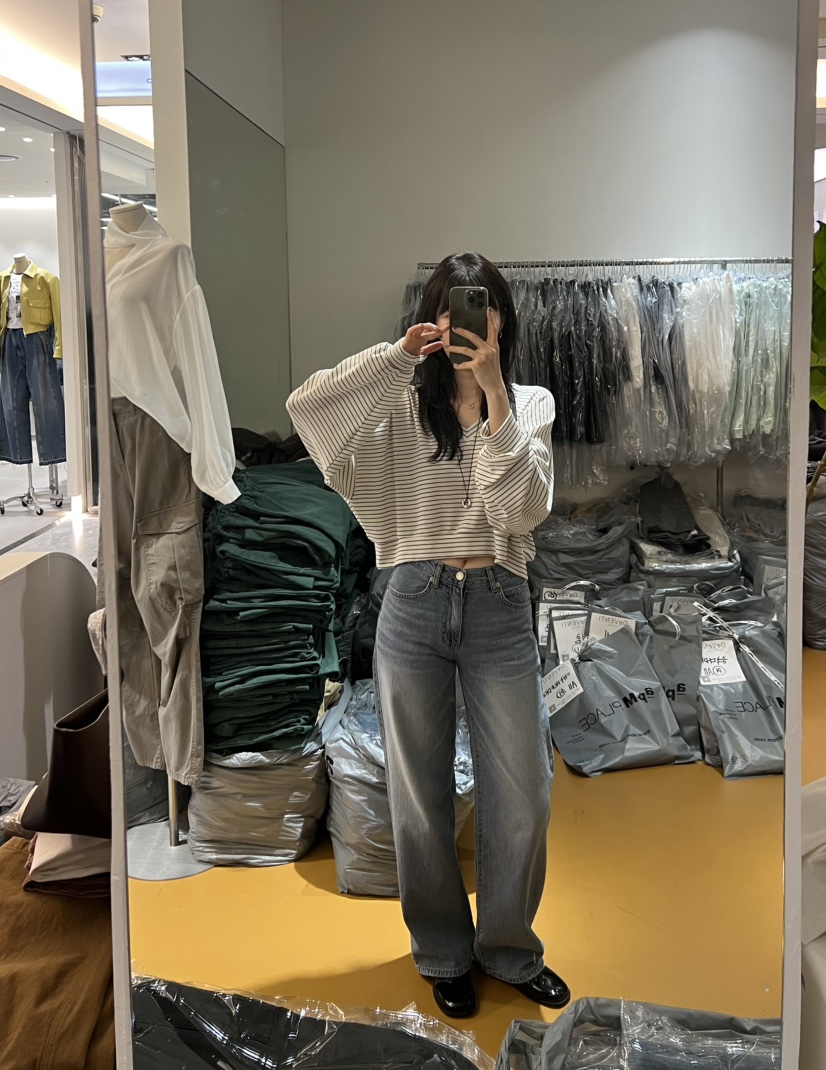 DE VENTI韓國東大門代購女士新款休閑26春夏職業人氣牛仔褲DE VENTI牛仔褲